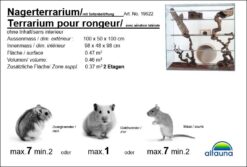 Alternative view of Terrarium p. rongeur, 100x50x100 cm