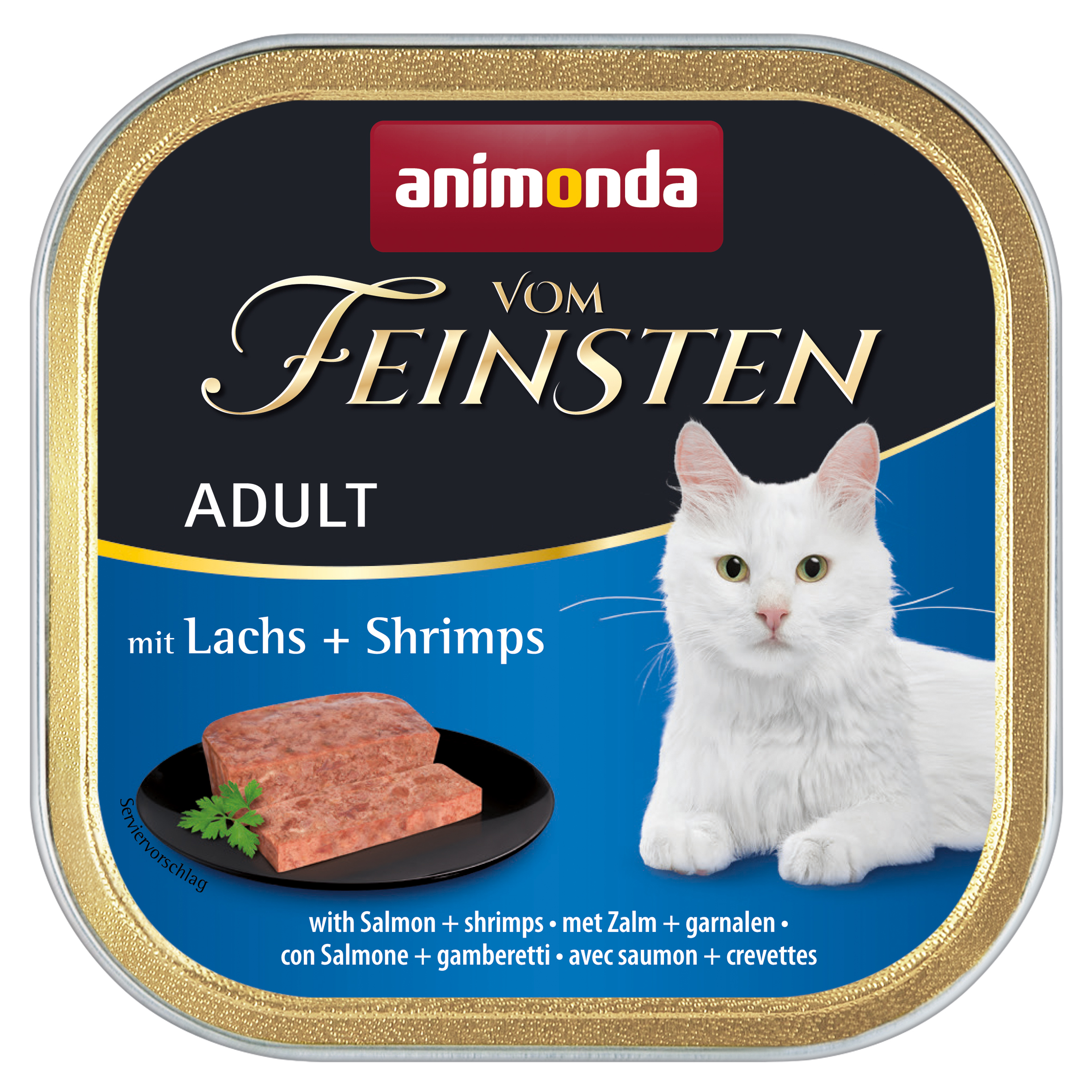 Animonda, Katze Vom Feinsten Adult,avec saumon + crevettes 100g / VE 32 Animonda, Katze Vom Feinsten Adult,avec saumon + crevettes 100g / VE 32
