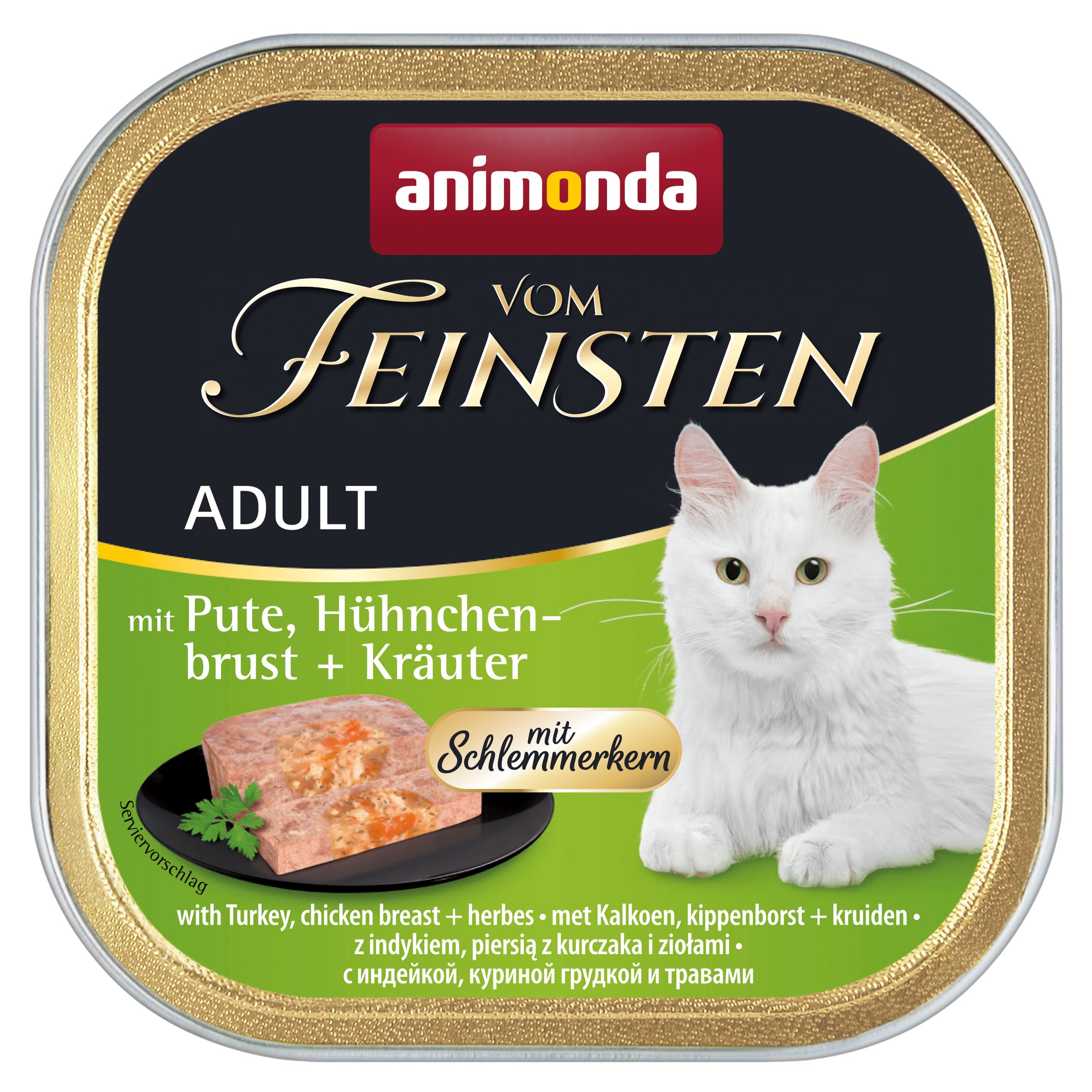 Animonda, Katze, Vom Feinstem m. Pute,Hühnerbrust+Kräuter 100g / VE 32 Animonda, Katze, Vom Feinstem m. Pute,Hühnerbrust+Kräuter 100g / VE 32