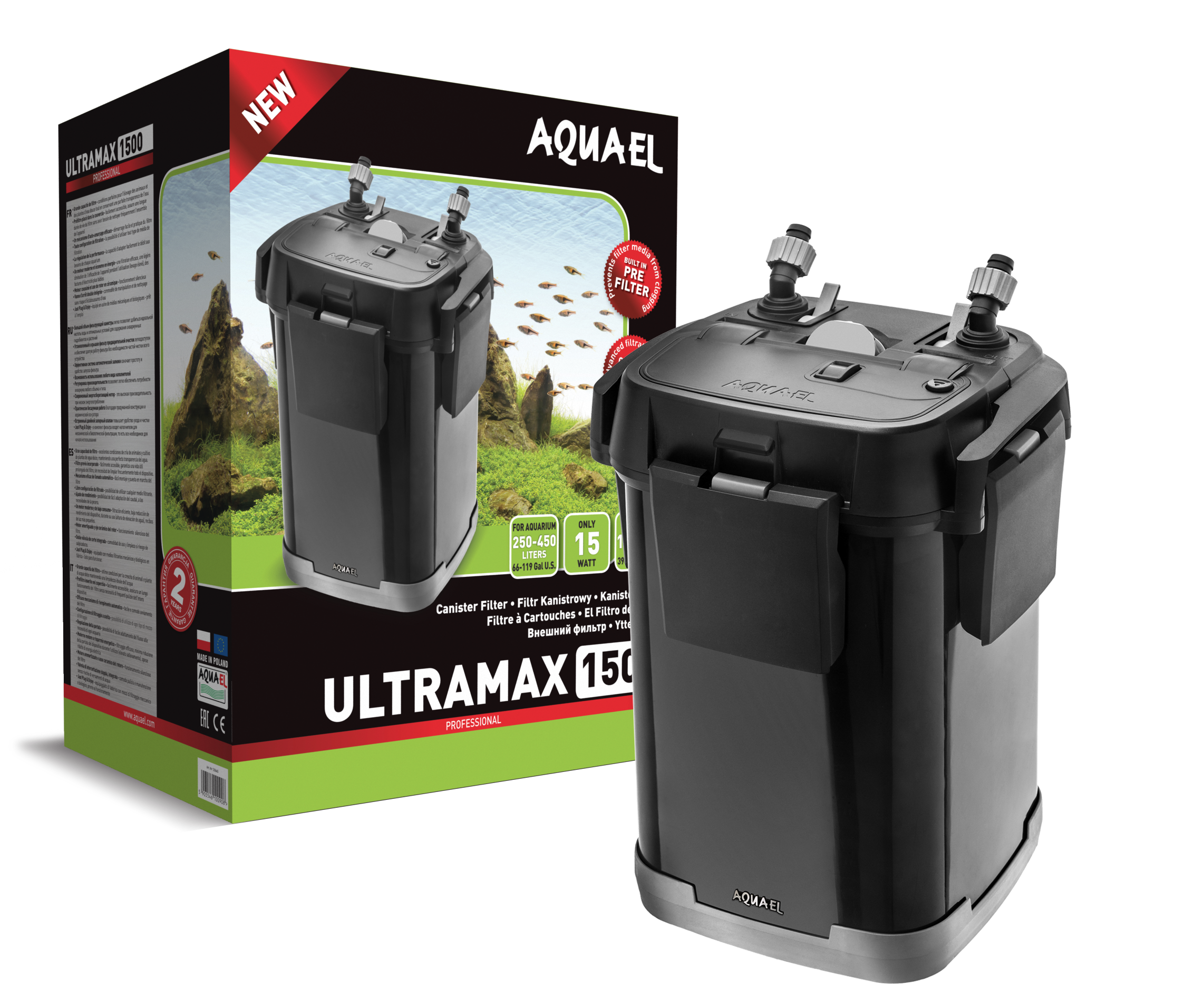 FILTER ULTRAMAX 1500 l/h, 1500 l/h,16W,250-450l FILTER ULTRAMAX 1500 l/h, 1500 l/h,16W,250-450l