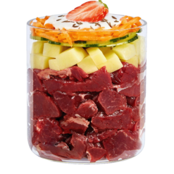 Alternative view of Menu sensitiv cheval avec concombre+fraise