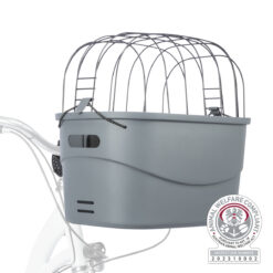 Front-Fahrradkorb, Kunststoff, 42×39×30 cm, grau