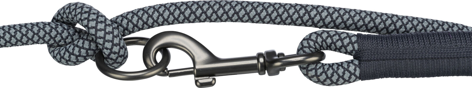 Soft Rope laisse réglable, noir/gris M-L: 2,00 m/ø 10 mm Soft Rope laisse réglable, noir/gris M-L: 2,00 m/ø 10 mm