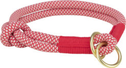 Soft Rope collier semi-étrangleur, rouge/crème