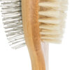 Brosse, double face, bambou/poils naturels & métal