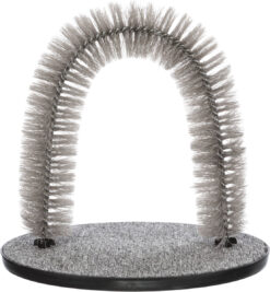 Arc de massage et de soins du pelage, chat, 36×33cm, gris