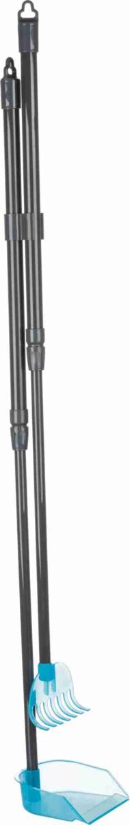 Alternative view of Dog Pick Up balayette avec rateau, 60-107cm, gris/bleu