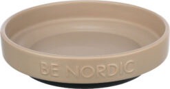BE NORDIC Napf, flach, Keramik/Gummi, 0,3 l/ø 16cm, taupe