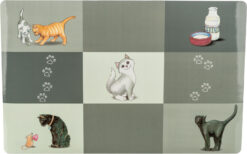 Alternative view of Patchwork set de table pour chats, 44×28cm, gris