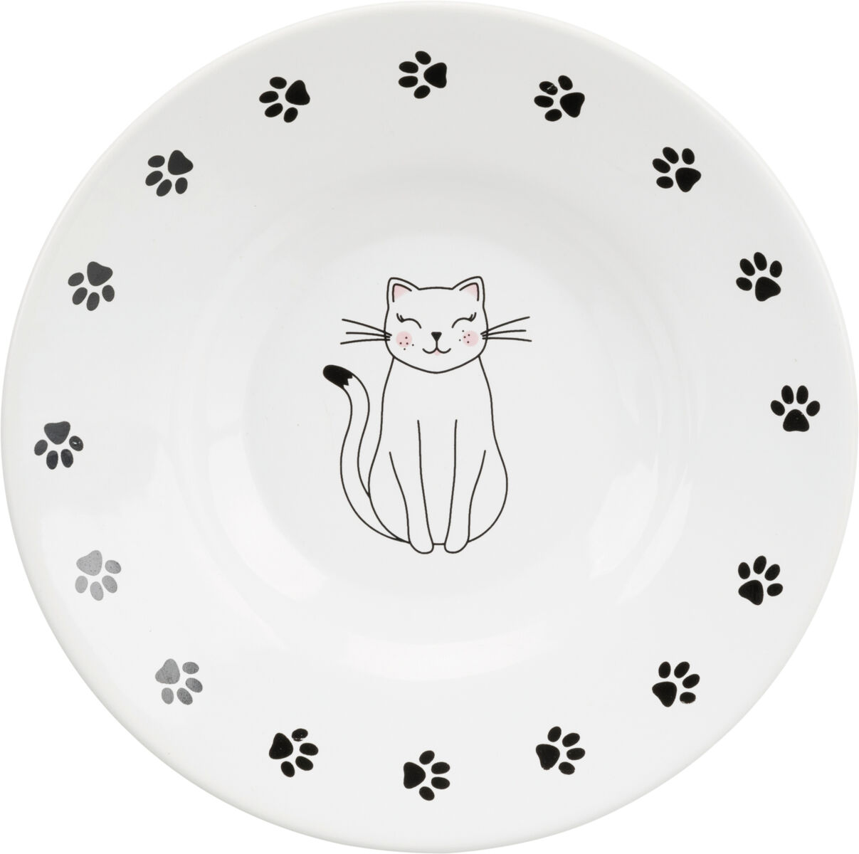 Keramiknapf, Katze, für kurznasige Rassen,ø 15cm, weiss Keramiknapf, Katze, für kurznasige Rassen,ø 15cm, weiss