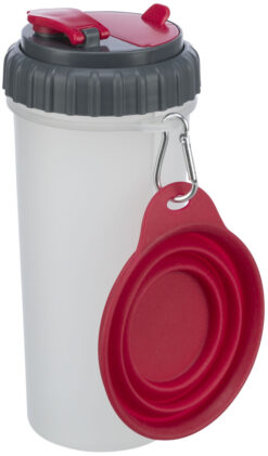 Récipient d'eau et nourriture, en plastique, 2×0,35 l/ø11×23