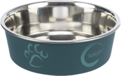 Ecuelle en acier inox, enduit plastique externe, 0,25 l