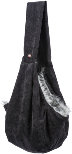 Sac ventral Soft, 22×20×60cm, noir/gris