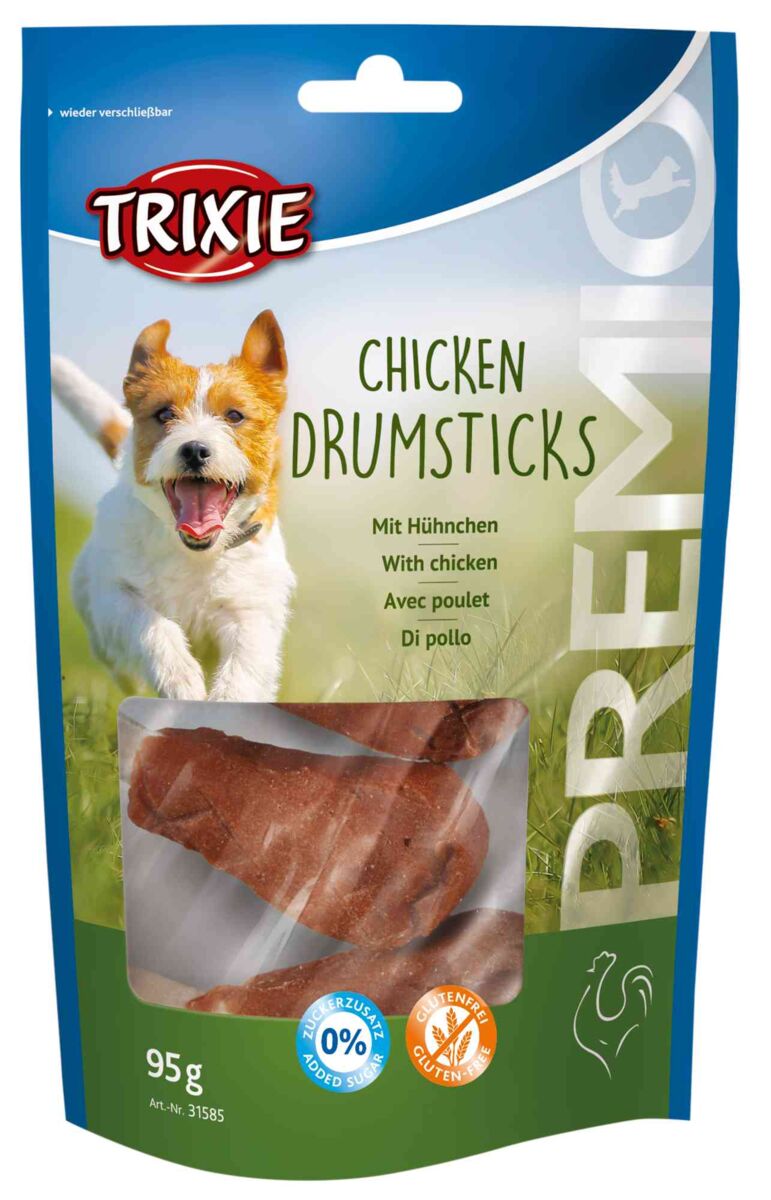 Premio Chicken Drumsticks, 5 St., 95g. nur per VE 6Stk. Premio Chicken Drumsticks, 5 St., 95g. nur per VE 6Stk.