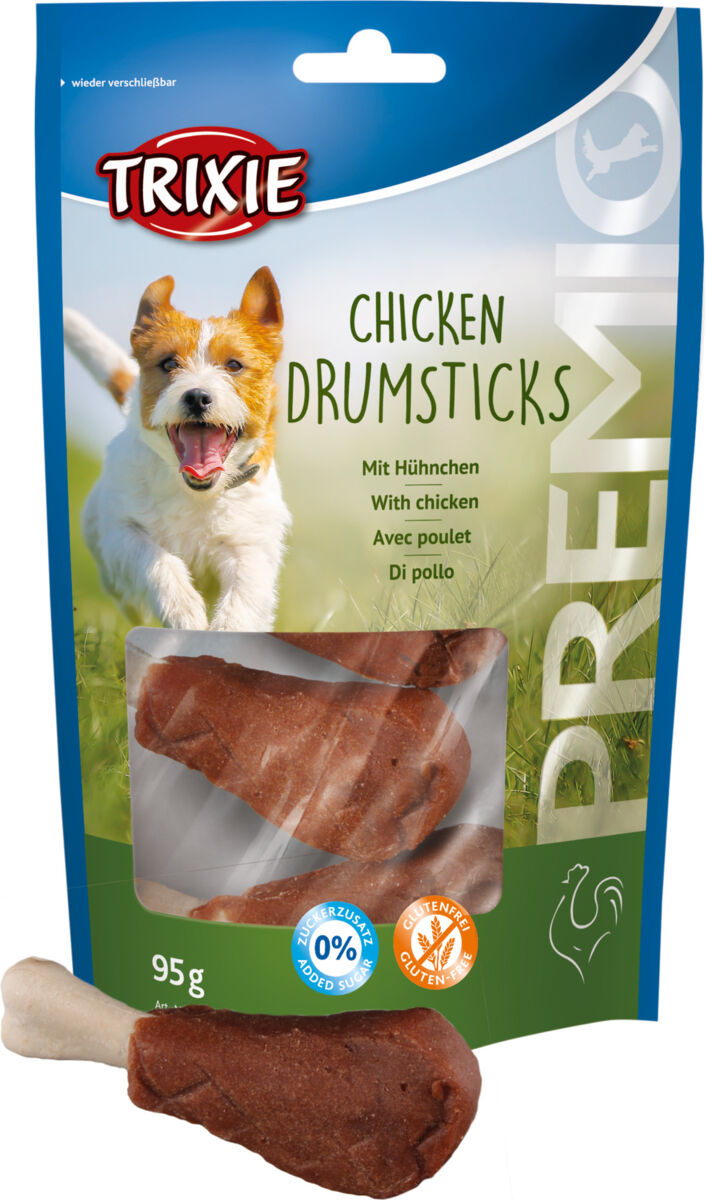 Premio Chicken Drumsticks, 5 St., 95g. nur per VE 6Stk. Premio Chicken Drumsticks, 5 St., 95g. nur per VE 6Stk.