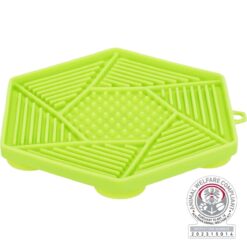 Table de Lick'n'Snack avec ventouse, en silicone, 17cm, vert