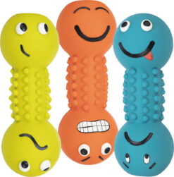 Smiley haltère, latex, 19cm