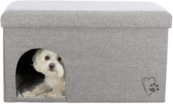 Alternative view of Abri douillet Kimy, 72 × 40 × 40 cm, gris clair