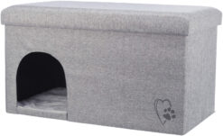 Abri douillet Kimy, 72 × 40 × 40 cm, gris clair