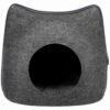 Abri douillet Cat, 38×35×37cm, gris clair