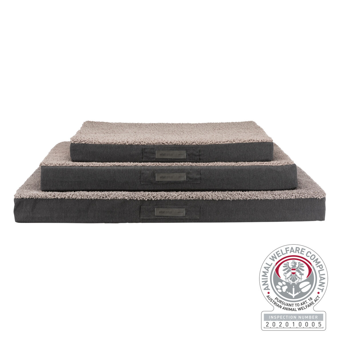 Vital coussin Bendson, 80 × 60 cm, gris foncé/gris clair 80 × 60 cm Vital coussin Bendson, 80 × 60 cm, gris foncé/gris clair 80 × 60 cm