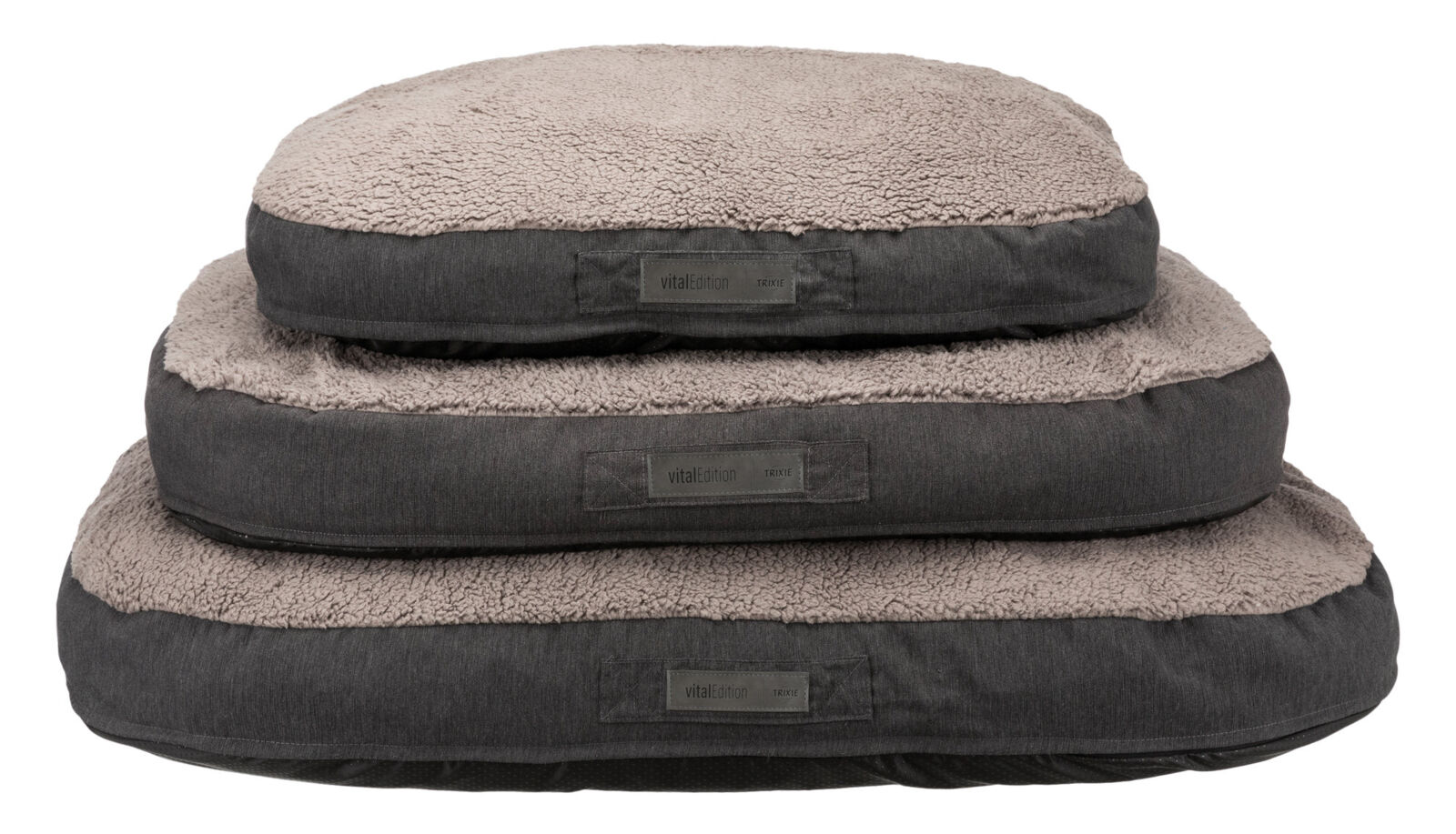 Vital Kissen Bendson rund, dunkelgrau/hellgrau 80 × 55 cm Vital Kissen Bendson rund, dunkelgrau/hellgrau 80 × 55 cm