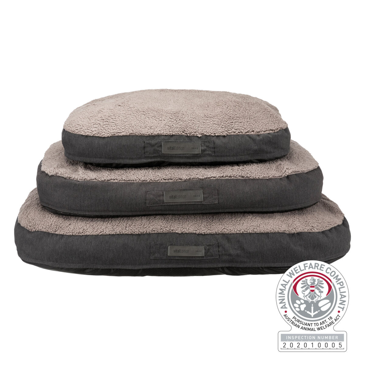 Vital Kissen Bendson rund, dunkelgrau/hellgrau 80 × 55 cm Vital Kissen Bendson rund, dunkelgrau/hellgrau 80 × 55 cm