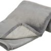 Couverture Levy, peluche, gris