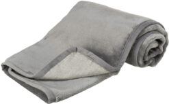 Couverture Levy, peluche, gris