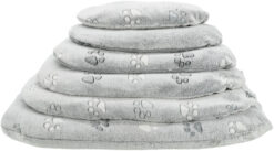Coussin Nando, ovale, 70×45cm, gris clair