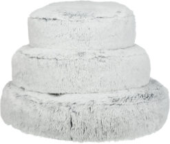 Coussin Harvey, rond, ø 60cm, blanc-noir