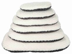 Coussin Kaline, 44×31cm, crème/gris