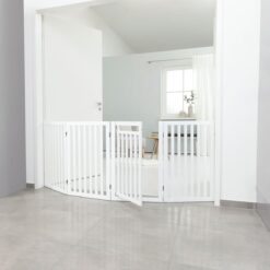 Barrière, avec porte, 60-160×81cm, blanc