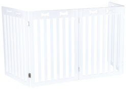 Alternative view of Barrière pour chiens, 4 parts, 60-160x75cm, blanc