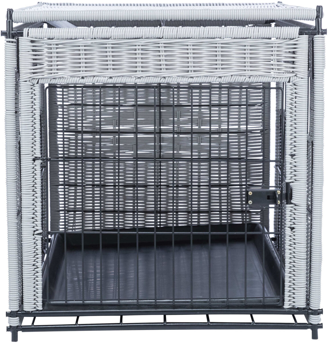 Home Kennel, Polyrattan, M: 58 × 60 × 77 cm, hellgrau Home Kennel, Polyrattan, M: 58 × 60 × 77 cm, hellgrau