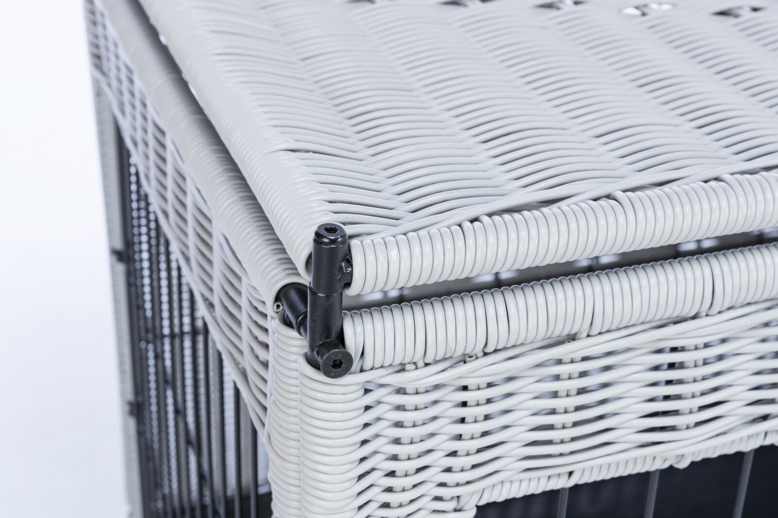 Home Kennel, Polyrattan, M: 58 × 60 × 77 cm, hellgrau Home Kennel, Polyrattan, M: 58 × 60 × 77 cm, hellgrau