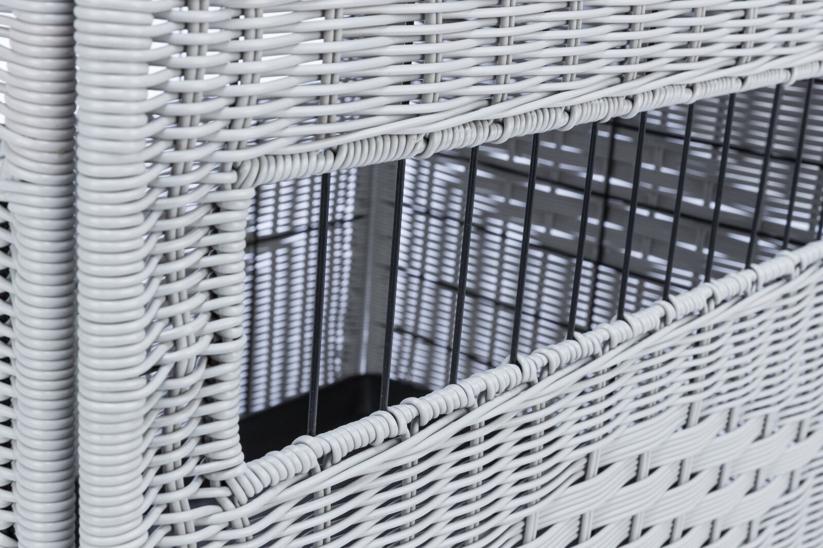 Home Kennel, Polyrattan, M: 58 × 60 × 77 cm, hellgrau Home Kennel, Polyrattan, M: 58 × 60 × 77 cm, hellgrau