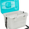 Midi-Capri Transportbox, turquois/argent