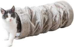 Spieltunnel, Plüsch, ø 22 × 60 cm, grau