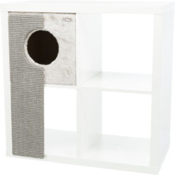 Alternative view of Abri douillet pour étagères avec griffoir, 33×70×37cm, gris