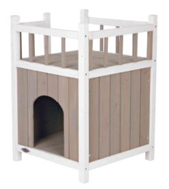 Alternative view of natura Cat's Home avec balcon, 45×65×45cm, gris/blanc