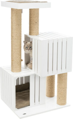 BE NORDIC arbre à chat Skadi, 114cm, blanc