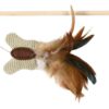 Jouet papillon av. plume et catnip