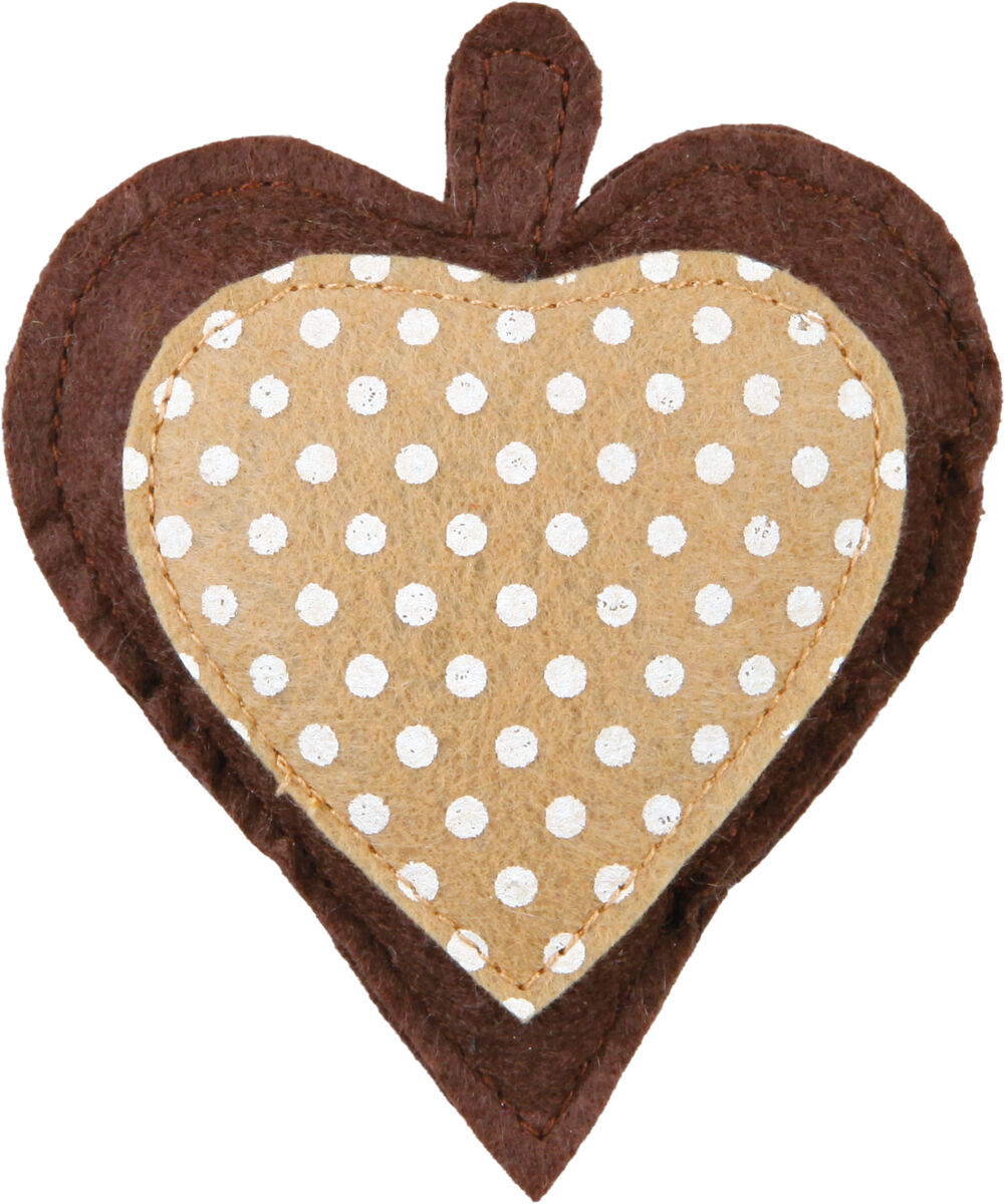 Filzherz mit Baldrian, 11 cm Filzherz mit Baldrian, 11 cm