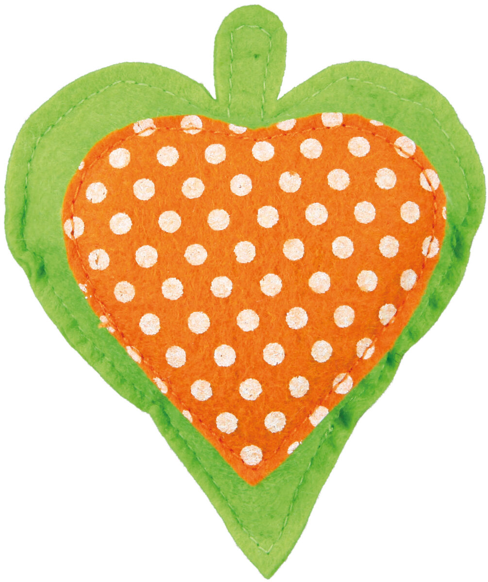 Filzherz mit Baldrian, 11 cm Filzherz mit Baldrian, 11 cm