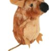 Souris debout, marron, avec catnip & son