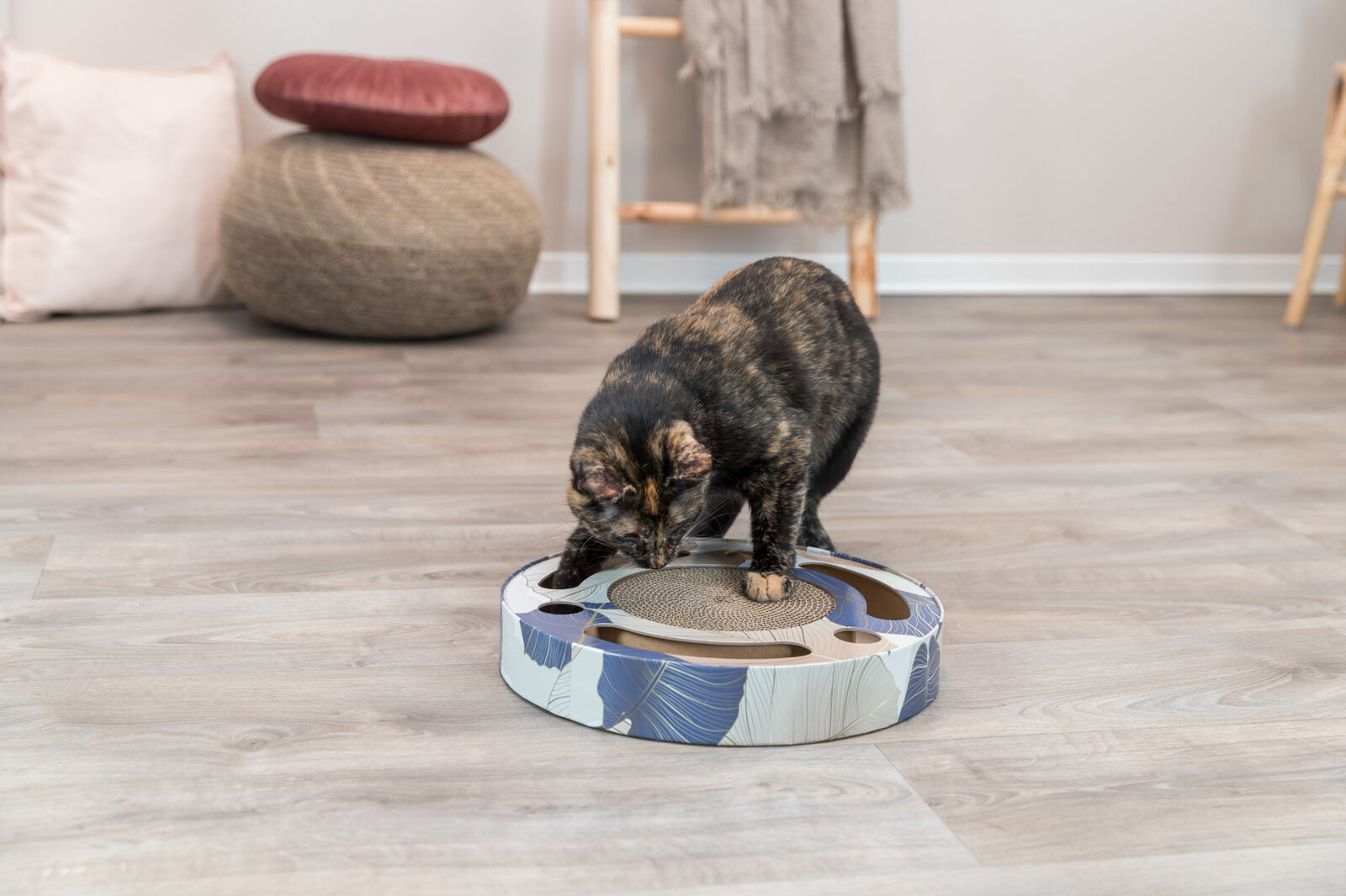 Kratztrommel mit Spielzeug, ø 33cm, blau Kratztrommel mit Spielzeug, ø 33cm, blau