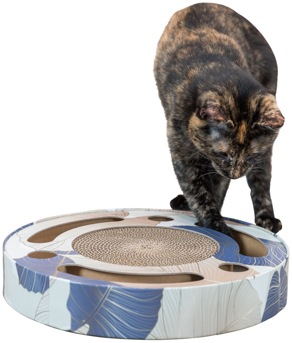 Kratztrommel mit Spielzeug, ø 33cm, blau Kratztrommel mit Spielzeug, ø 33cm, blau