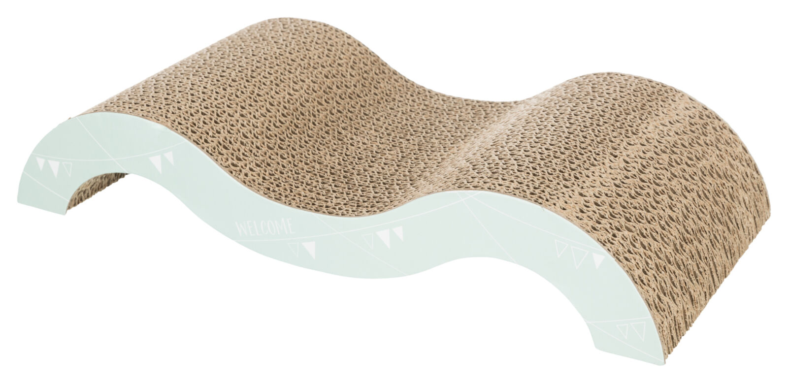 Junior griffoir vague, 38×7×18cm, mauve/menthe Junior griffoir vague, 38×7×18cm, mauve/menthe