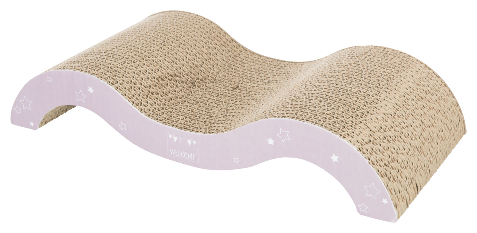 Junior griffoir vague, 38×7×18cm, mauve/menthe Junior griffoir vague, 38×7×18cm, mauve/menthe